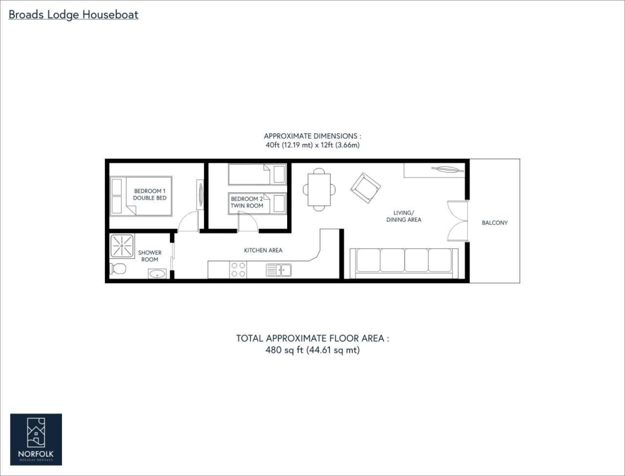 Hickling Broads Lodge Houseboat สตาแลม ภายนอก รูปภาพ
